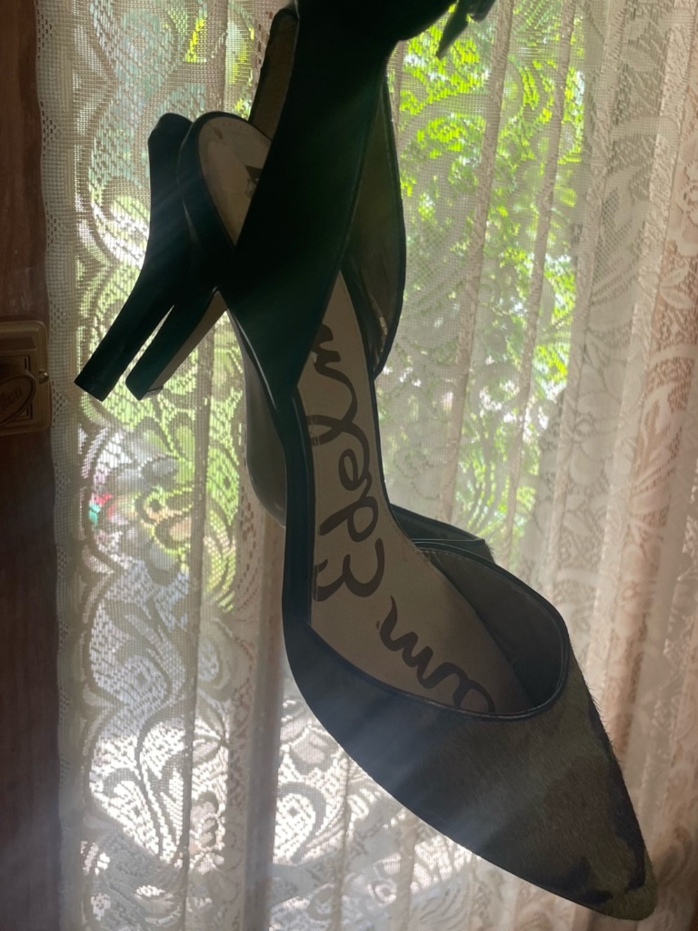 Sam Edelman Ankle-Strap Pump in Olive Camo pony- 
stunning shoes ! - Picture 5 of 12